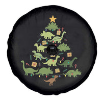Funny Christmas Dinosaur Spare Tire Cover Dino Xmas Tree Rex Paleontologist - Wonder Print Shop