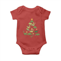 Funny Christmas Dinosaur Baby Onesie Dino Xmas Tree Rex Paleontologist - Wonder Print Shop