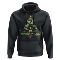 Funny Christmas Dinosaur Hoodie Dino Xmas Tree Rex Paleontologist - Wonder Print Shop