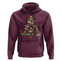 Funny Christmas Dinosaur Hoodie Dino Xmas Tree Rex Paleontologist - Wonder Print Shop
