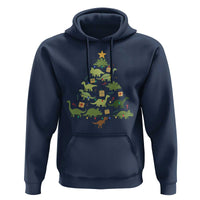 Funny Christmas Dinosaur Hoodie Dino Xmas Tree Rex Paleontologist - Wonder Print Shop