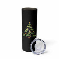 Funny Christmas Dinosaur Skinny Tumbler Dino Xmas Tree Rex Paleontologist - Wonder Print Shop