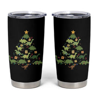 Funny Christmas Dinosaur Tumbler Cup Dino Xmas Tree Rex Paleontologist - Wonder Print Shop