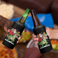 Funny Dinosaur Christmas Santa Claus Riding Dino 4 in 1 Can Cooler Tumbler - Wonder Print Shop