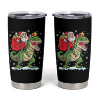 Funny Dinosaur Christmas Santa Claus Riding Dino Tumbler Cup - Wonder Print Shop