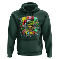 Funny Christmas Dinosaur Hoodie Merry Rexmas Dino Xmas Wreath - Wonder Print Shop