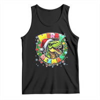 Funny Christmas Dinosaur Tank Top Merry Rexmas Dino Xmas Wreath - Wonder Print Shop