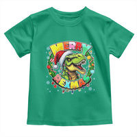 Funny Christmas Dinosaur Toddler T Shirt Merry Rexmas Dino Xmas Wreath - Wonder Print Shop