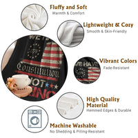 We Have A Constitution Not A King Throw Blanket No Kings in America Betsy Ross Flag - Wonder Print Shop