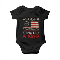 We Have A Constitution Not A King Baby Onesie No Kings in America Betsy Ross Flag - Wonder Print Shop