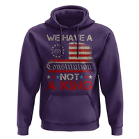 We Have A Constitution Not A King Hoodie No Kings in America Betsy Ross Flag - Wonder Print Shop