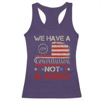 We Have A Constitution Not A King Racerback Tank Top No Kings in America Betsy Ross Flag - Wonder Print Shop