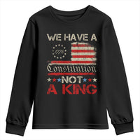 We Have A Constitution Not A King Youth Sweatshirt No Kings in America Betsy Ross Flag - Wonder Print Shop