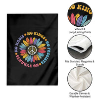 No Kings No Fascists No Tyrants No Nazis Garden Flag Peace Floral Sunflower - Wonder Print Shop