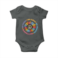 No Kings No Fascists No Tyrants No Nazis Baby Onesie Peace Floral Sunflower - Wonder Print Shop