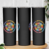 No Kings No Fascists No Tyrants No Nazis Skinny Tumbler Peace Floral Sunflower - Wonder Print Shop