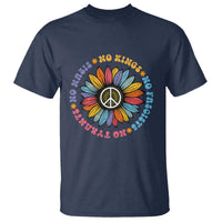 No Kings No Fascists No Tyrants No Nazis T Shirt Peace Floral Sunflower - Wonder Print Shop