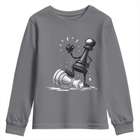 No Kings Youth Sweatshirt America Protest Chess Rejecting Kings - Wonder Print Shop