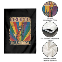 Funny No Kings In America LGBT Garden Flag Retro Statue Of Liberty - Wonder Print Shop
