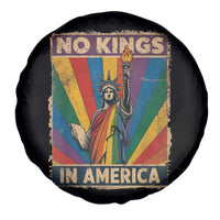 Funny No Kings In America LGBT Spare Tire Cover Retro Statue Of Liberty - Wonder Print Shop