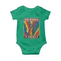 Funny No Kings In America LGBT Baby Onesie Retro Statue Of Liberty - Wonder Print Shop
