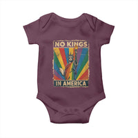 Funny No Kings In America LGBT Baby Onesie Retro Statue Of Liberty - Wonder Print Shop
