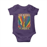 Funny No Kings In America LGBT Baby Onesie Retro Statue Of Liberty - Wonder Print Shop