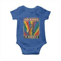 Funny No Kings In America LGBT Baby Onesie Retro Statue Of Liberty - Wonder Print Shop