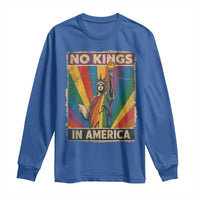 Funny No Kings In America LGBT Long Sleeve Shirt Retro Statue Of Liberty - Wonder Print Shop