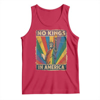 Funny No Kings In America LGBT Tank Top Retro Statue Of Liberty - Wonder Print Shop