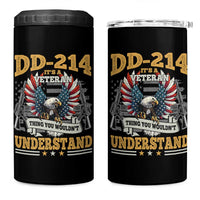 DD214 It Is A Veteran Thing You Wouldnt Understand 4 in 1 Can Cooler Tumbler US Veteran Bald Egale - Wonder Print Shop