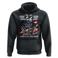 Veteran Suicide Awareness Hoodie 22 A Day Is 22 Too Many Vintage American Flag - Wonder Print Shop
