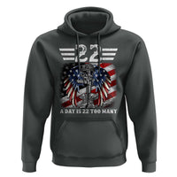 Veteran Suicide Awareness Hoodie 22 A Day Is 22 Too Many Vintage American Flag - Wonder Print Shop
