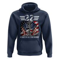 Veteran Suicide Awareness Hoodie 22 A Day Is 22 Too Many Vintage American Flag - Wonder Print Shop