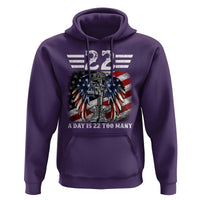 Veteran Suicide Awareness Hoodie 22 A Day Is 22 Too Many Vintage American Flag - Wonder Print Shop