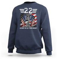 Veteran Suicide Awareness Sweatshirt 22 A Day Is 22 Too Many Vintage American Flag - Wonder Print Shop