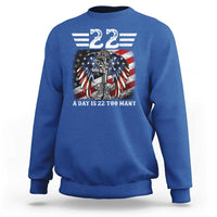 Veteran Suicide Awareness Sweatshirt 22 A Day Is 22 Too Many Vintage American Flag - Wonder Print Shop