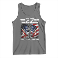 Veteran Suicide Awareness Tank Top 22 A Day Is 22 Too Many Vintage American Flag - Wonder Print Shop