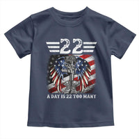 Veteran Suicide Awareness Toddler T Shirt 22 A Day Is 22 Too Many Vintage American Flag - Wonder Print Shop