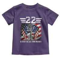 Veteran Suicide Awareness Toddler T Shirt 22 A Day Is 22 Too Many Vintage American Flag - Wonder Print Shop