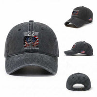 Veteran Suicide Awareness Washed Cotton Baseball Cap 22 A Day Is 22 Too Many Vintage American Flag