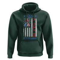 Veteran Suicide Awareness Hoodie 22 A Day Is 22 Too Many American Flag - Wonder Print Shop