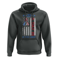Veteran Suicide Awareness Hoodie 22 A Day Is 22 Too Many American Flag - Wonder Print Shop