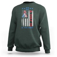 Veteran Suicide Awareness Sweatshirt 22 A Day Is 22 Too Many American Flag - Wonder Print Shop