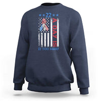 Veteran Suicide Awareness Sweatshirt 22 A Day Is 22 Too Many American Flag - Wonder Print Shop