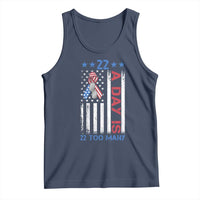 Veteran Suicide Awareness Tank Top 22 A Day Is 22 Too Many American Flag - Wonder Print Shop