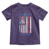 Veteran Suicide Awareness Toddler T Shirt 22 A Day Is 22 Too Many American Flag - Wonder Print Shop