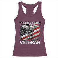 Combat Medic Veteran Racerback Tank Top Medical Military Soldier Vintage American Flag - Wonder Print Shop
