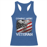 Combat Medic Veteran Racerback Tank Top Medical Military Soldier Vintage American Flag - Wonder Print Shop
