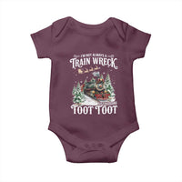 I'm Not Always A Train Wreck Just Kidding Toot Toot Christmas Baby Onesie North Pole Train - Wonder Print Shop